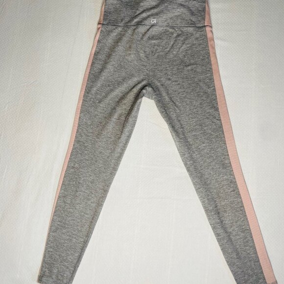 GAPFit Gray and Pink Side Stripe Leggings | Size Medium - Picture 4 of 7